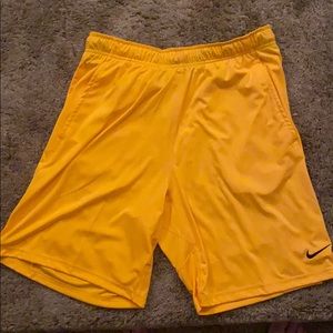 Nike shorts yellow